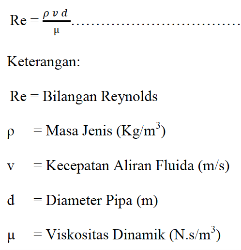 rumus Bilangan Reynolds